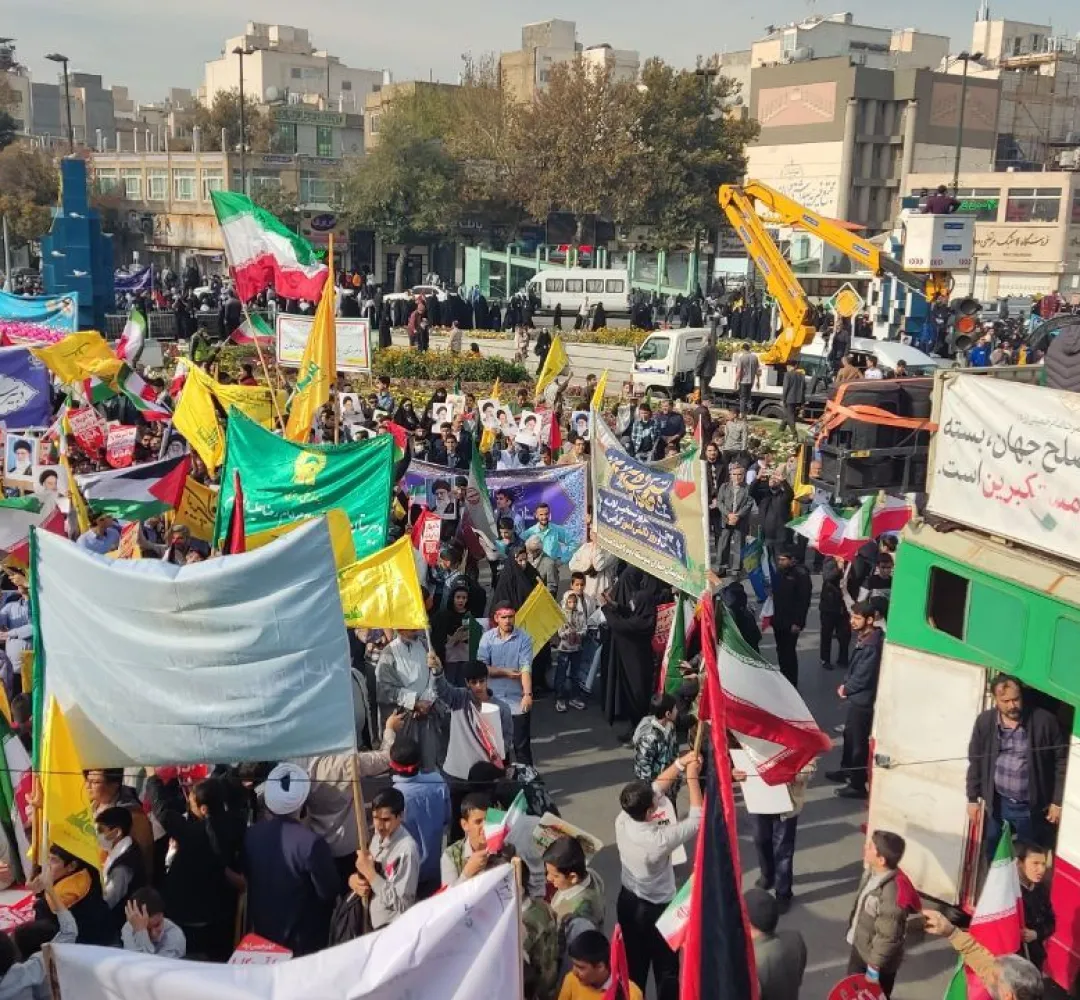 مرگ بر آمریکا صدای واحد دانشآموزان مشهدی