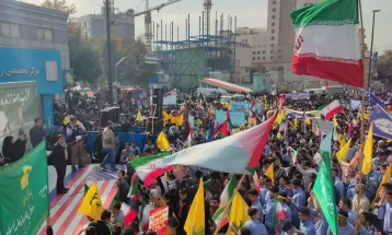 مرگ بر آمریکا صدای واحد دانش‌آموزان مشهدی