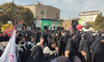 مرگ بر آمریکا صدای واحد دانش‌آموزان مشهدی