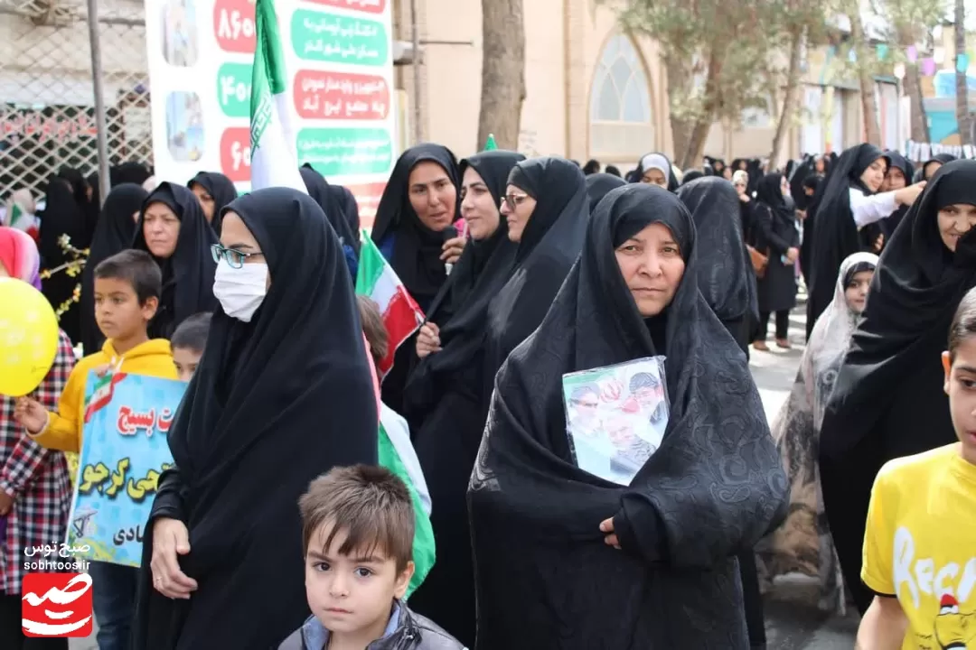 خروش مردم خلیل‌آباد در راهپیمایی ۲۲ بهمن