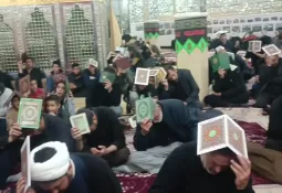 برگزاری مراسم شب قدر در روستای برزنون نیشابور