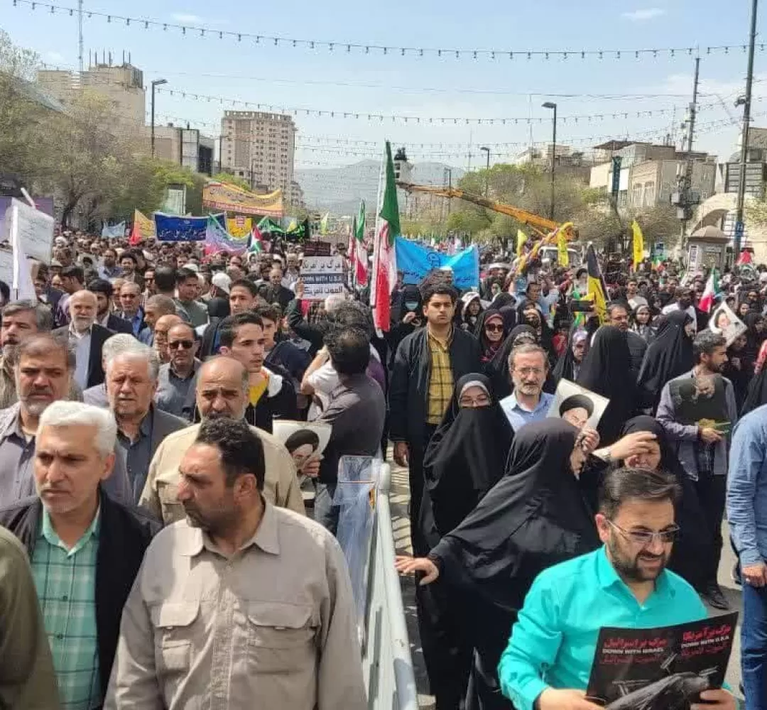حضور حماسی مردم مشهد در راهپیمایی روز قدس
