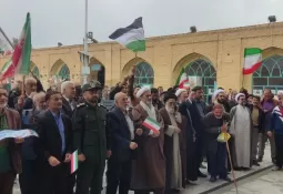 تجمع مردم نیشابور در حمایت از سپاه پاسداران
