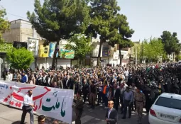 حمایت مردم نیشابور از عملیات وعده صادق