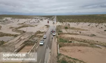 جاده سیل‌زده سرخس
