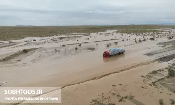 جاده سیل‌زده سرخس