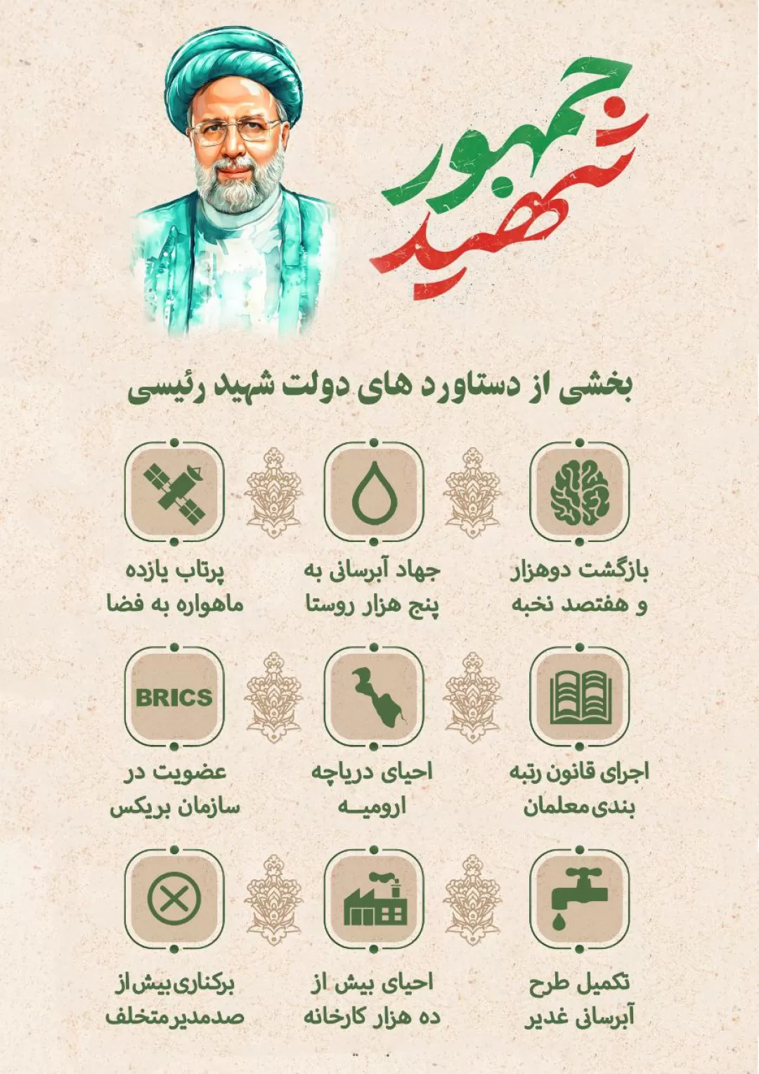 بخشی از دستاوردهای دولت شهید رئیسی
