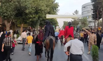 ورود کاروان نمادین امام رضا (ع) به نیشابور