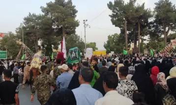ورود کاروان نمادین امام رضا (ع) به نیشابور