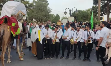 ورود کاروان نمادین امام رضا (ع) به نیشابور
