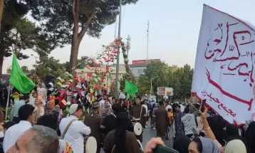 ورود کاروان نمادین امام رضا (ع) به نیشابور
