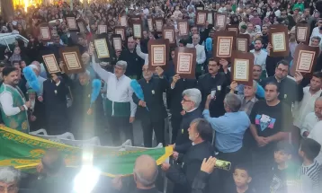 ورود کاروان نمادین امام رضا (ع) به نیشابور