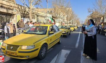 گلباران تمثال امام راحل در کاشمر