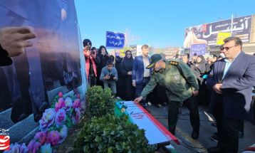 گلباران تمثال امام راحل در کاشمر
