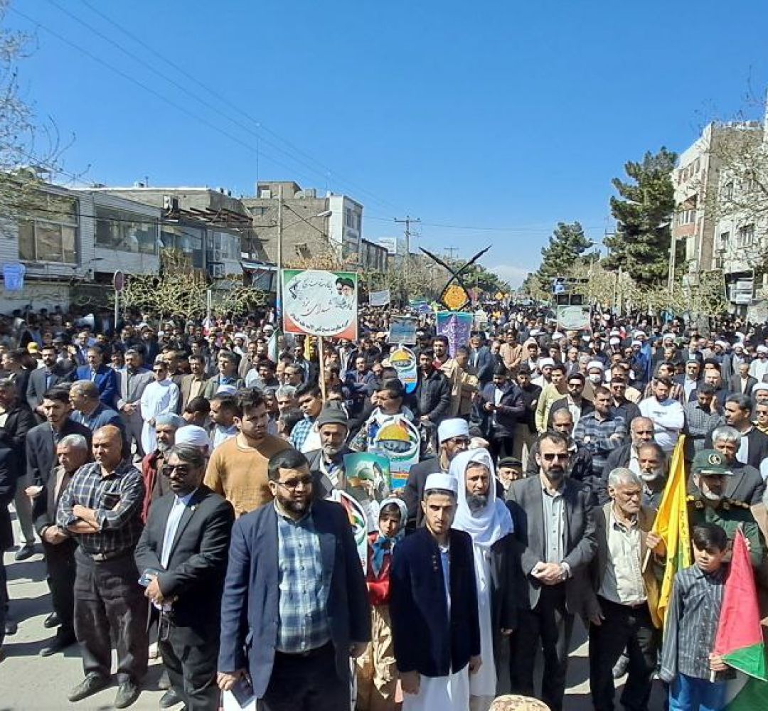 راهپیمایی باشکوه مردم تربتجام در روز قدس