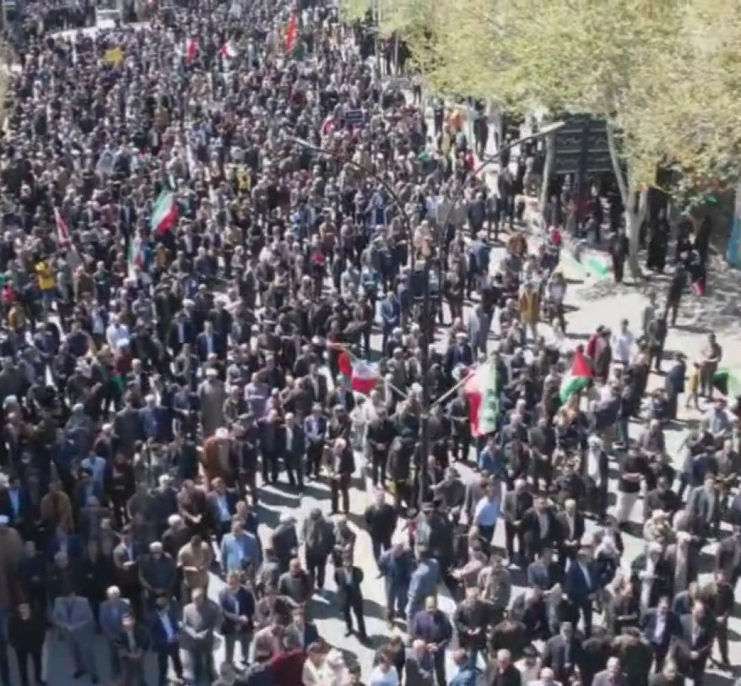 تصاویر هوایی حماسه مردم کاشمر در روز قدس
