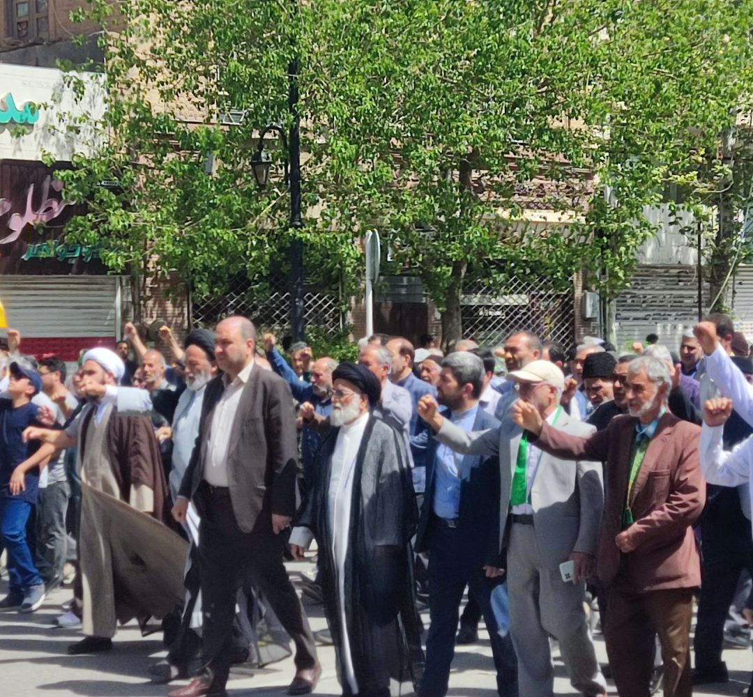 راهپیمایی مردم نیشابور در حمایت از غزه