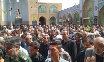مراسم تشییع پیکر شهید مهدی حجت‌پناه در سبزوار