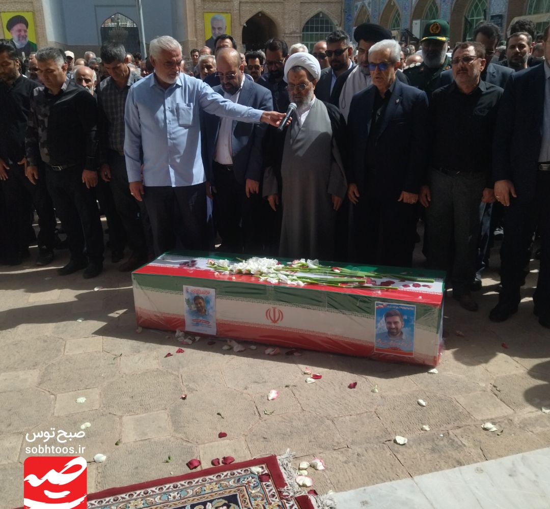 کلیپ مراسم تشییع پیکر شهید حجت‌پناه در سبزوار