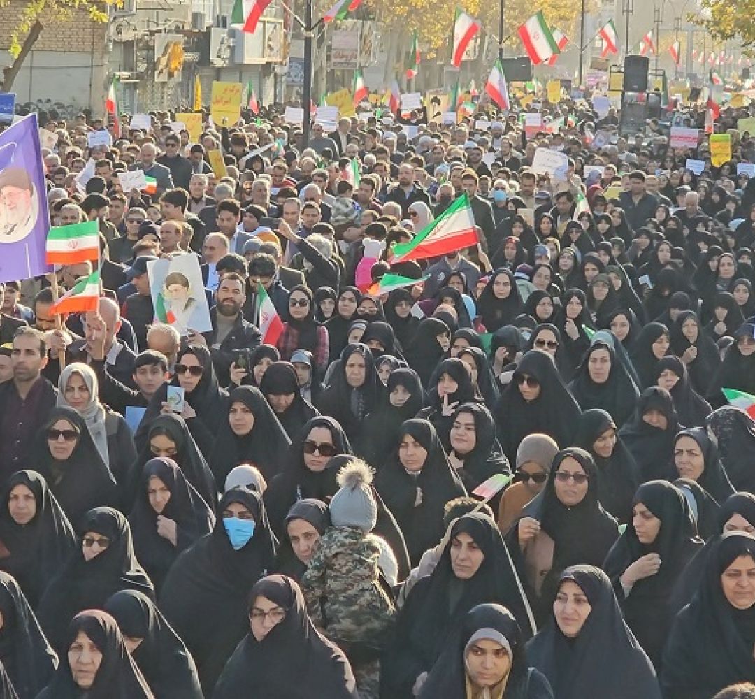 اجتماع عظیم مردم کاشمر علیه اغتشاشگران