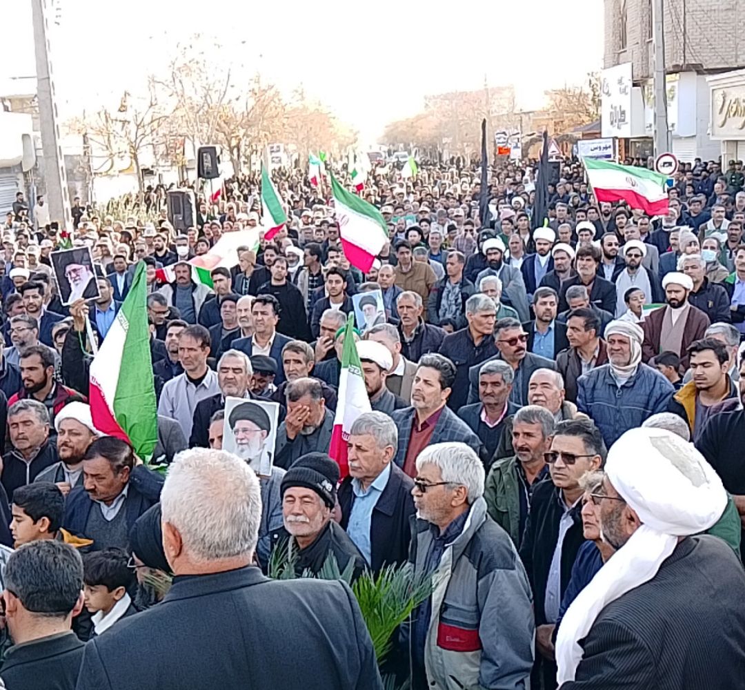 راهپیمایی باشکوه تایباد در محکومیت اغتشاشات اخیر