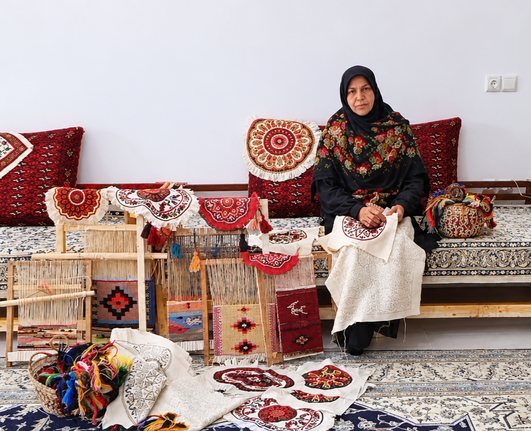 دستان هنرمند بانوی فریمانی، گره‌گشای اشتغال خانگی