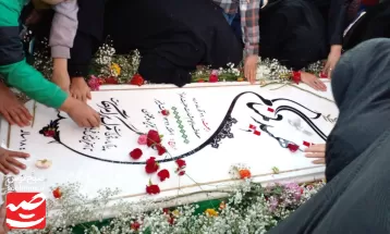 تشییع و خاکسپاری شهید گمنام در نیشابور