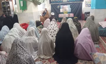 استقبال بی‌نظیر دانش‌آموزان رشتخواری از اعتکاف