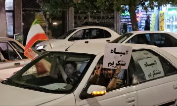 خوشحالی مردم کاشمر از حمله ایران به اسرائیل
