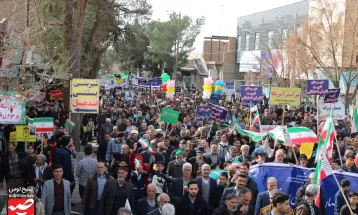 حضور مردم خلیل‌آباد در راهپیمایی ۲۲ بهمن