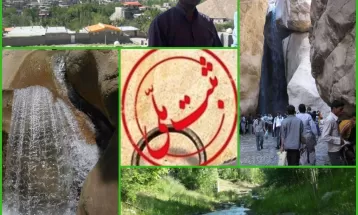 آبشار رودمعجن مقصد گردشگران جنوب خراسان رضوی است