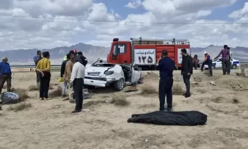 واژگوني مرگبار پژو ۲۰۶ در كاشمر