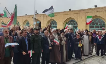 تجمع مردم نیشابور در حمایت از سپاه پاسداران