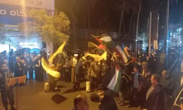 تجمع مردم تربت‌جام در حمایت از حمله سپاه