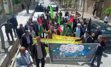 راهپیمایی مردم رشتخوار در حمایت از عملیات وعده‌صادق