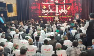 آغاز حرکت بیست و سومین کاروان پیاده مشهد-کربلا