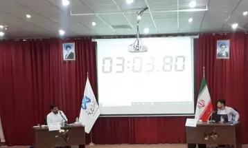 مناظره انتخاباتی دانشجویان حامی کاندیداهای ریاست‌جمهوری در کاشمر