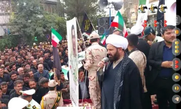 پیکر پاک شهید ابراهیم‌زاده در زاوه تشییع شد