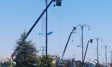 ارتقاء روشنایی معابر طرقبه‌شاندیز با نصب چراغ‌های LED