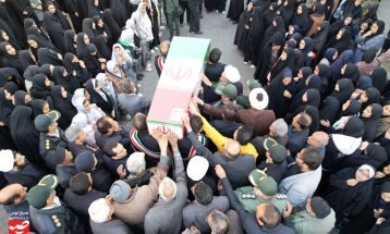 تشییع پیکر مطهر شهید گمنام در خلیل‌آباد