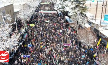 تصاویر هوایی، حضور حماسی مردم نیشابور در راهپیمایی