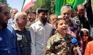 رجزخوانی حماسی نوجوان نیشابوری در محکومیت اسرائیل