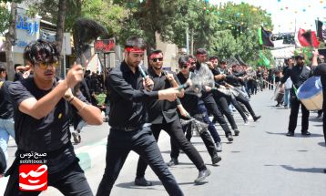 دسته‌های عزاداری قوچانی‌ها در تاسوعای حسینی