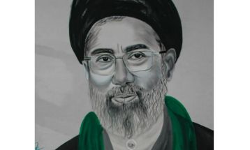 روایتی زنده؛ پرتره رهبری توسط هنرمند سبزواری