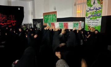 مراسم وداع با پیکر پاک شهید خوش‌نام در گناباد