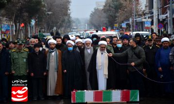 تشییع پیکر شهید گمنام 16 ساله در قوچان