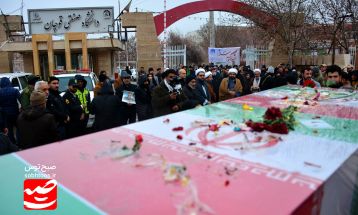 تشییع پیکر شهید گمنام 16 ساله در قوچان