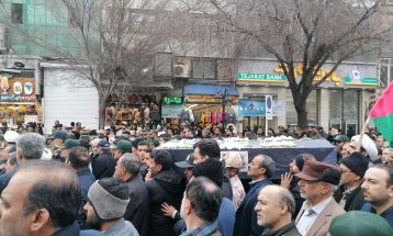 تشییع پیکر همسر شهید برونسی