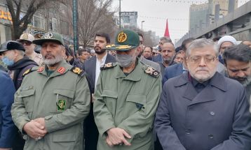 تشییع پیکر همسر شهید برونسی