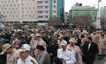 تشییع پیکر همسر شهید برونسی